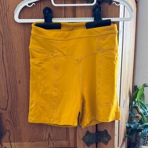 FP Movement by Free People Mustard Bike Shorts